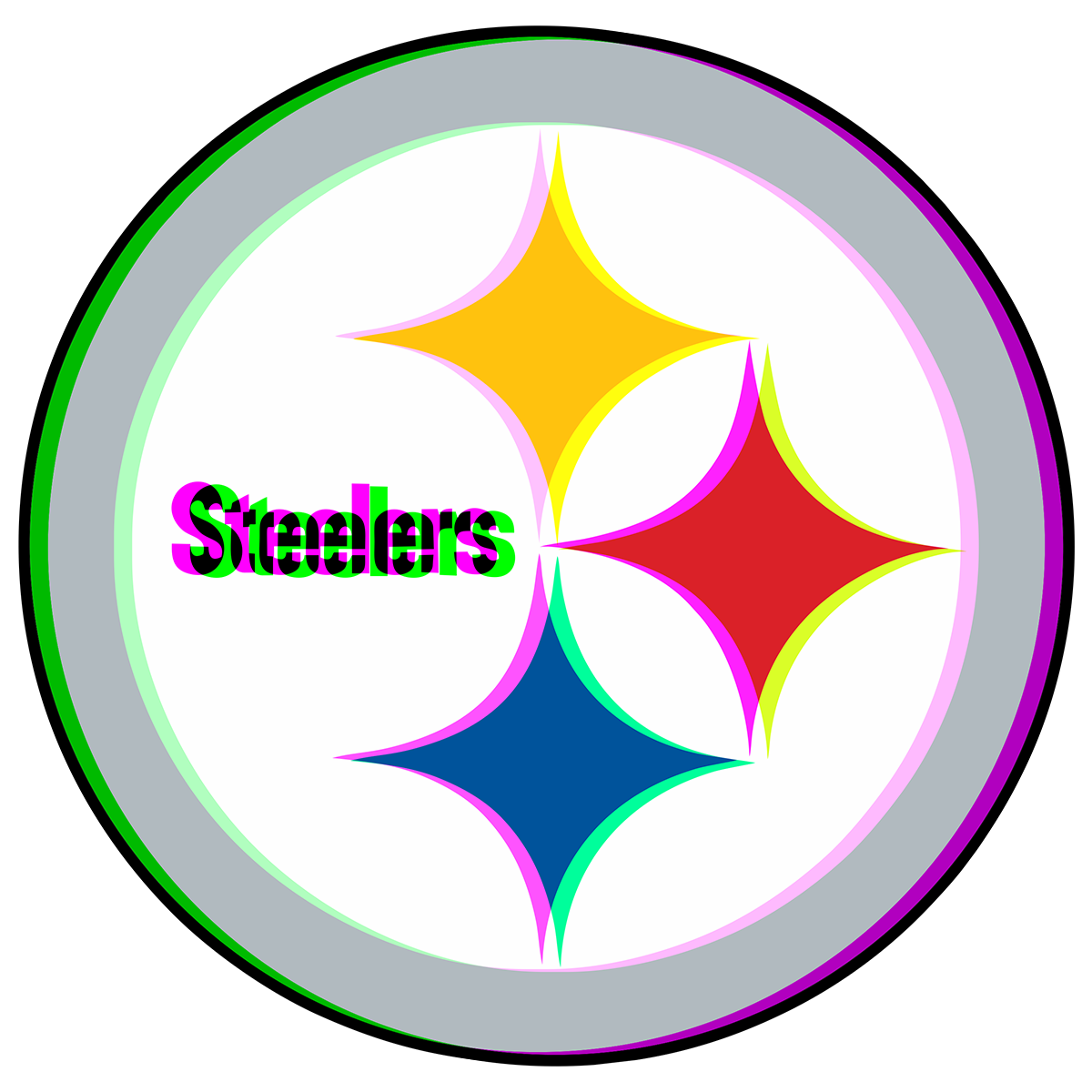 Phantom Pittsburgh Steelers logo decal supplier